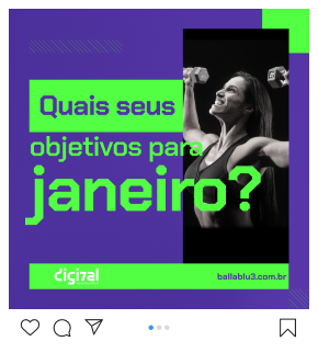 Post representativo de Rede Social